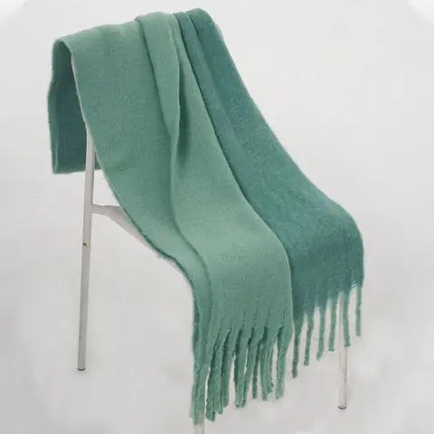 Новый осенне-зимний теплый шарф двухцветный длинный шарф с кисточками простой модный для поездок кашемировые шарфы 246 см