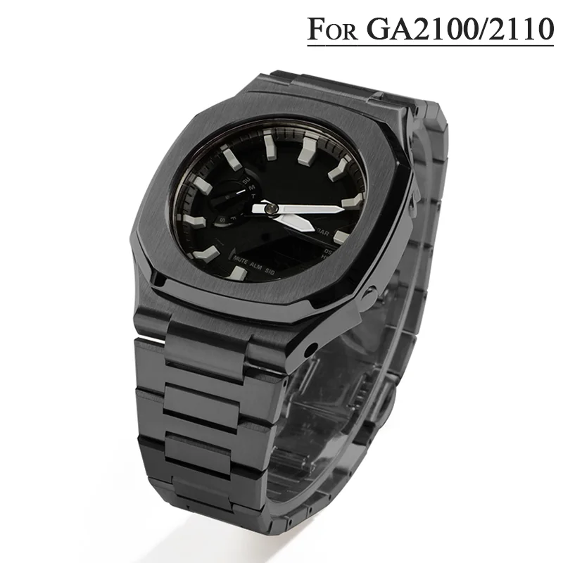 For Casioak GA2100 Mod Kit Gen6 Metal Stainless Steel Case Band Modified Watch Strap CASE For G-Shock GA2110 Replacement Gen6