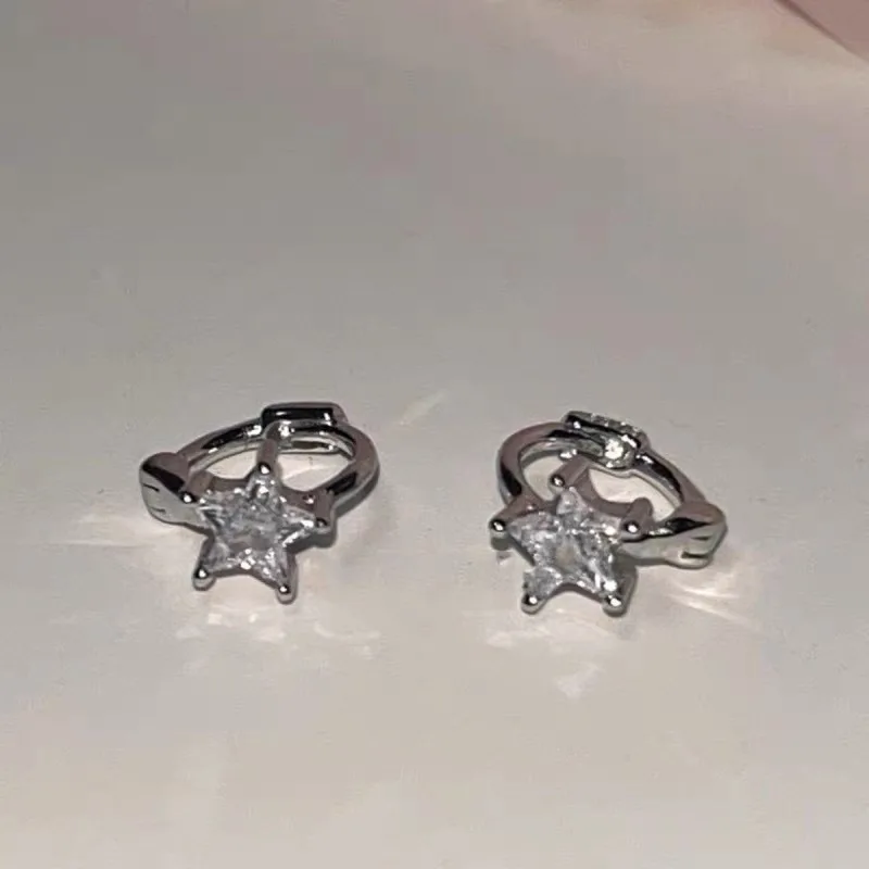 Женские серьги с пентаграммой в холодном стиле легкие роскошные серьги-гвоздики