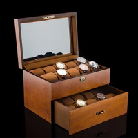 european style ash wood double layer 20 position watch box jewelry bracelet bracelet mechanical watch storage collection box