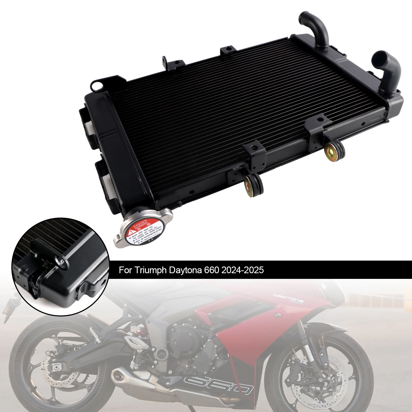 Фото Охлаждающий радиатор двигателя Topteng для Daytona 660 2024-2025 №1