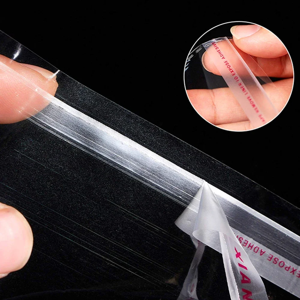 Фото 100Pcs OPP Self Adhesive Clear Plastic Bag Transparent Cellophane Bags Self Sealing for Jewelry Gift Cookie Candy Packaging №3
