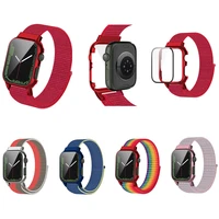 band for apple watch series 7 6 5 4 3 se sport genuine strap for apple iwatch series wrist case membrane integrated loop strap