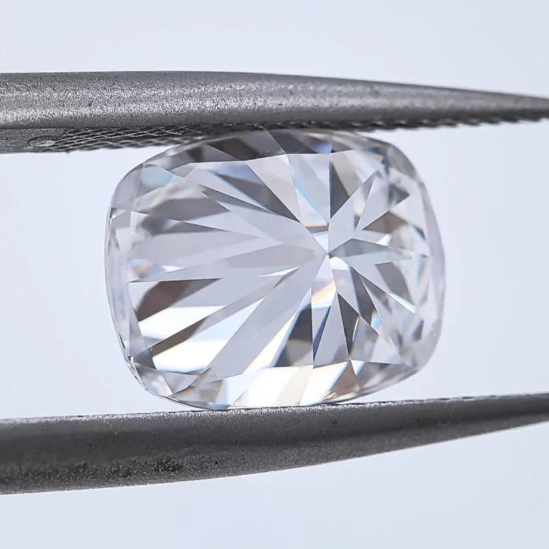 Муассанит прямоугольная подушка форма D цвет высший сорт супер белый VVS1 верхние