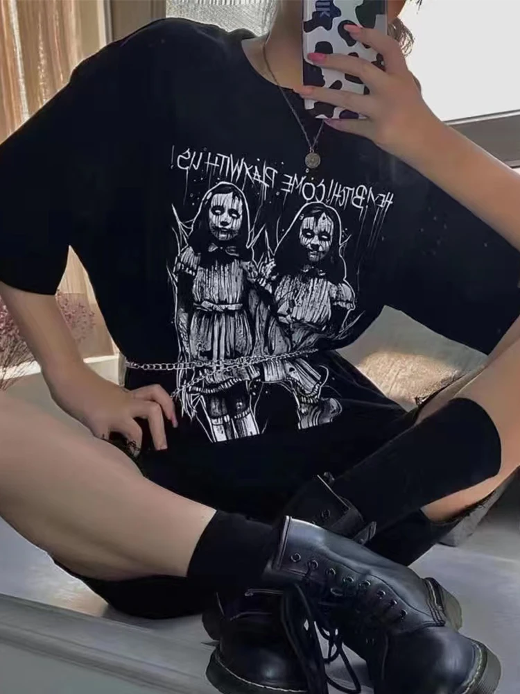 Женская футболка с графическим принтом AltGoth Dark уличная одежда в стиле Харадзюку