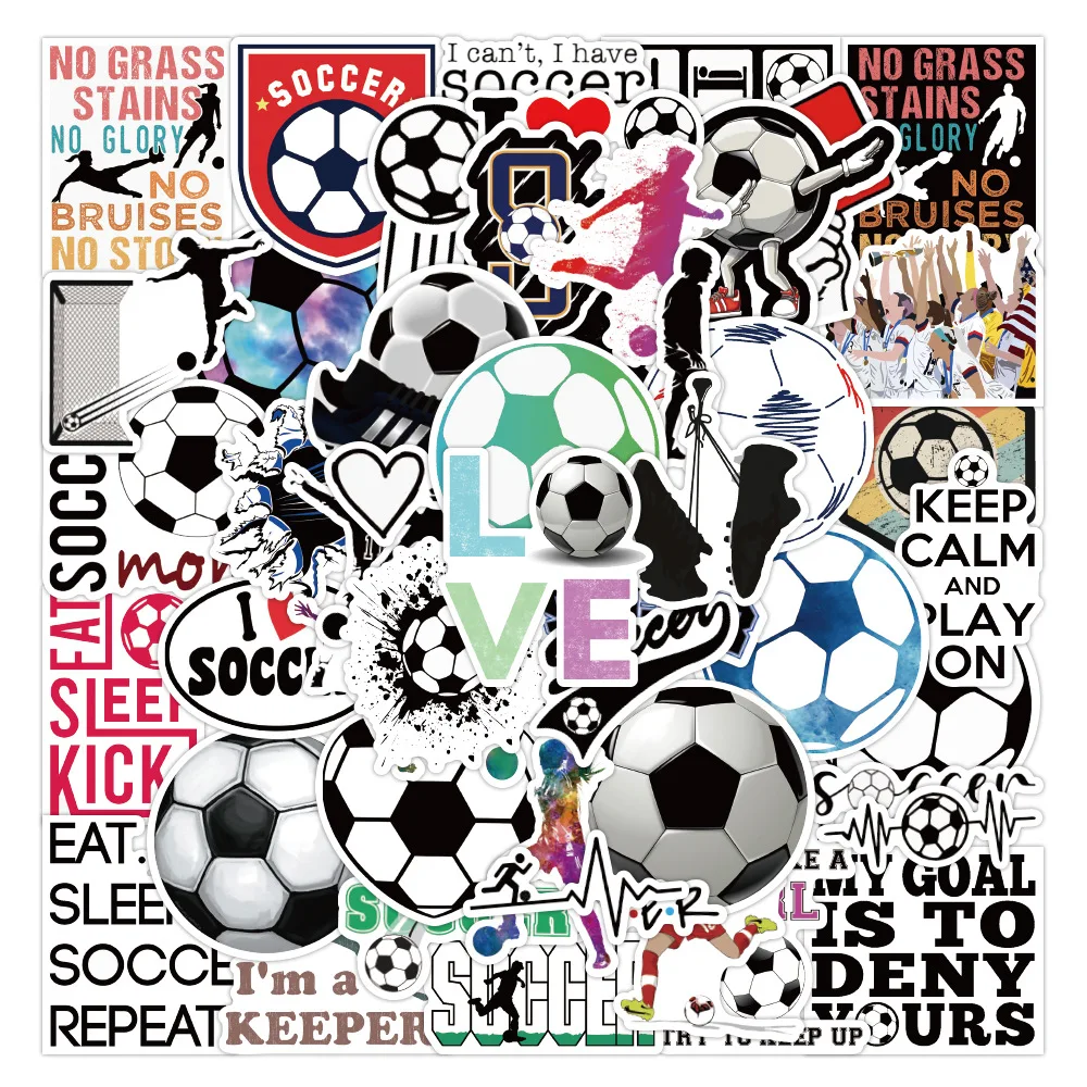 

50PCS New Sports Football Club Stickers Cartoon Personalized Graffiti Waterproof Sticker DIY Scrapbooking Notebook Decorative