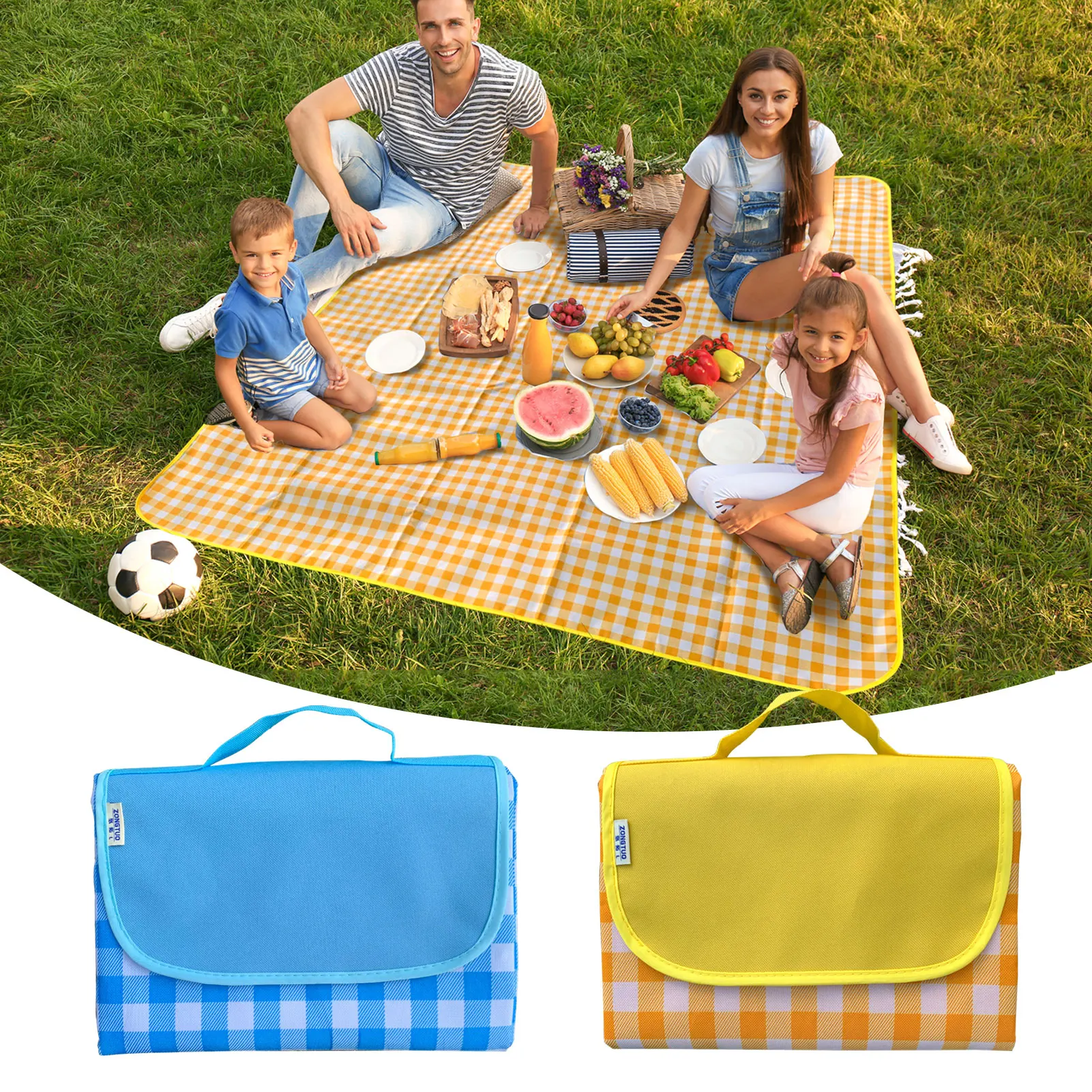 

Extra Large Picnic Blanket Waterproof Picnic Blankets Sandproof Picnic Mat Foldable Beach Blankets Mats Portable for Family