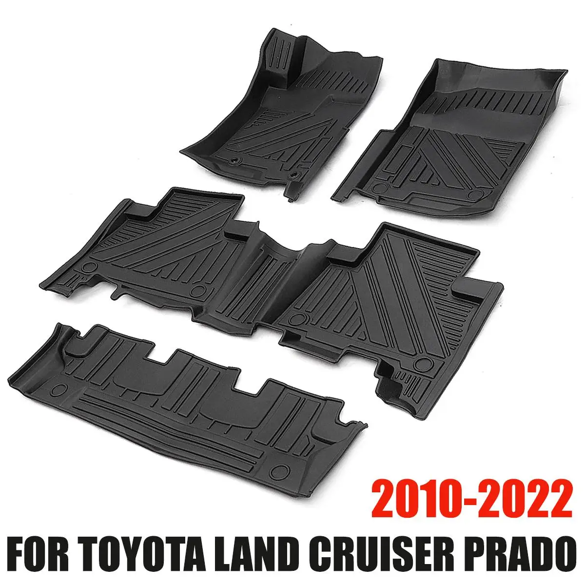 

Car Floor Mats Double Layers Durable Leather Carpet Car Accessories Carpet Rug For Toyota Land Cruiser Prado 150 2013-2021