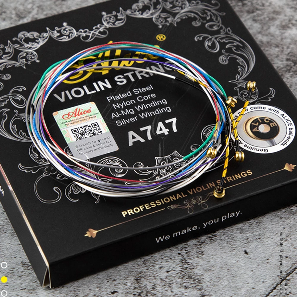 

1 Набор/5 шт. Alice A747 Струны для скрипки 4 струны E String X2 для 4/4 3/4 1/2 1/4 1/8 скрипки запчасти аксессуары Высокое качество горячая распродажа