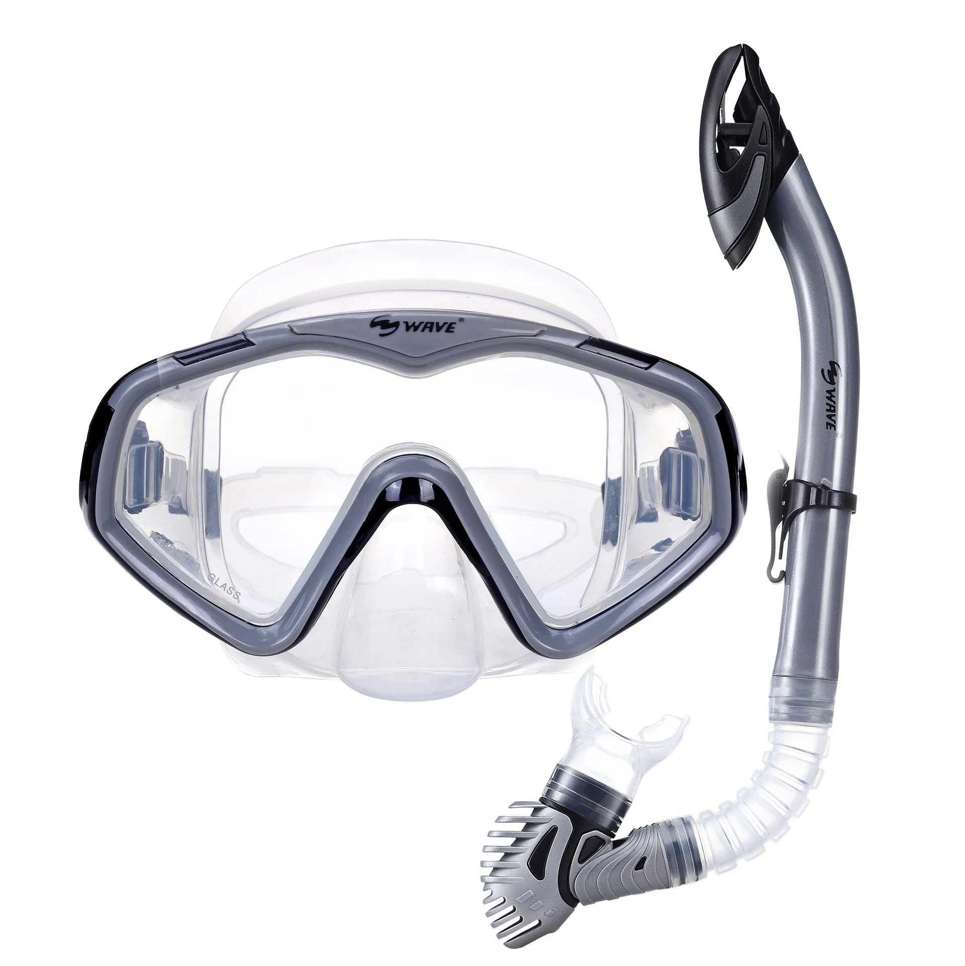 

Professional large frame adult diving mask full dry scuba snorkel set