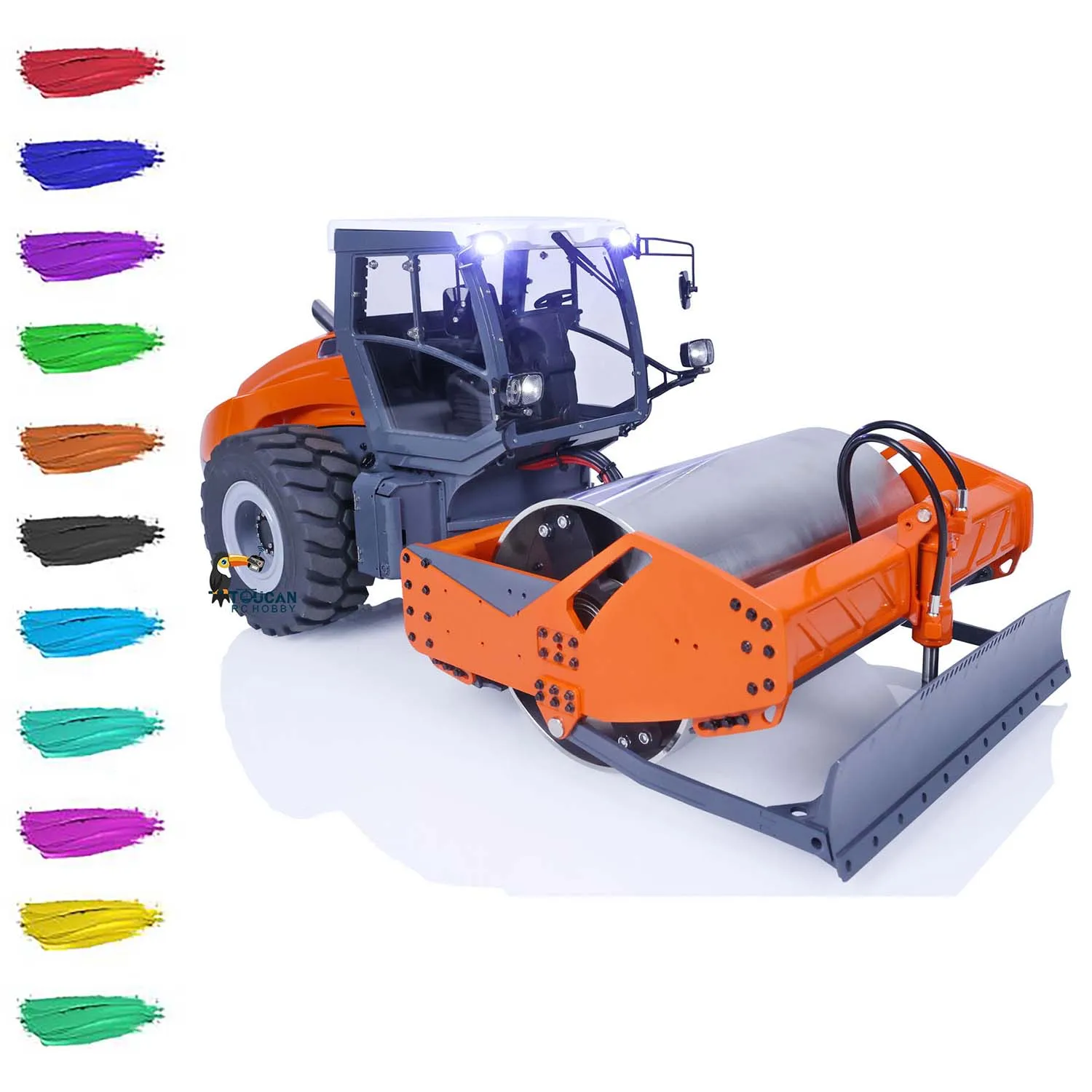 LESU 1/14 Aoue-H13i металлический RC гидравлический дорожный ролик RTR в сборе с