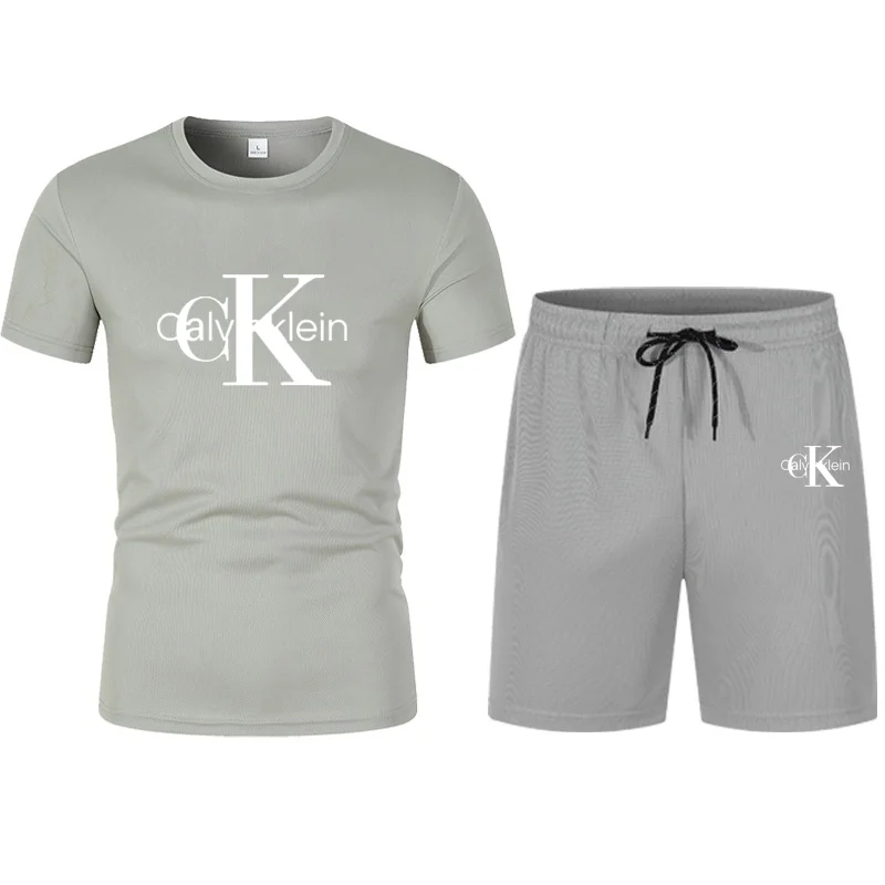 Костюм Мужской Быстросохнущий из шорт и футболки подходит для улицы отдыха новый