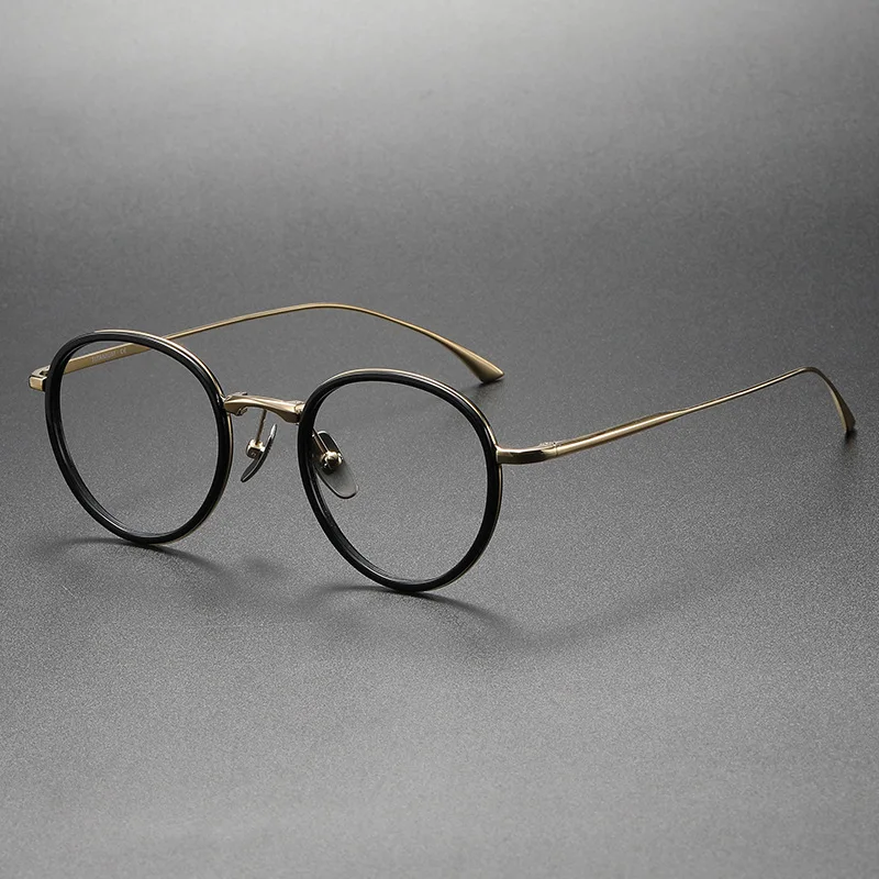 2024 японские Роскошные брендовые дизайнерские женские ретро круглые титановые