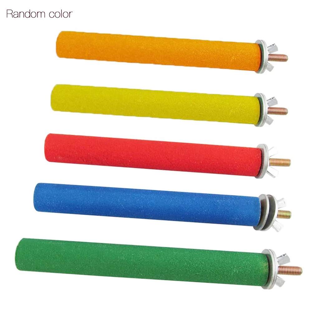 

1Psc 25cm Bird Wood Perch Paw Claw Grinding Toy Bird Standing Resting Perch Wooden Rod Birdcage