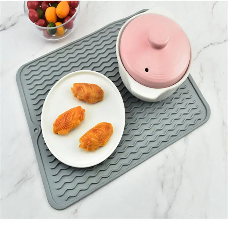 

Drain Mat Heat-insulated Rubber Kitchen Mat Modern And Simple Waterproof Anti-slip Insulated Mat Insulated Mat Rectangular