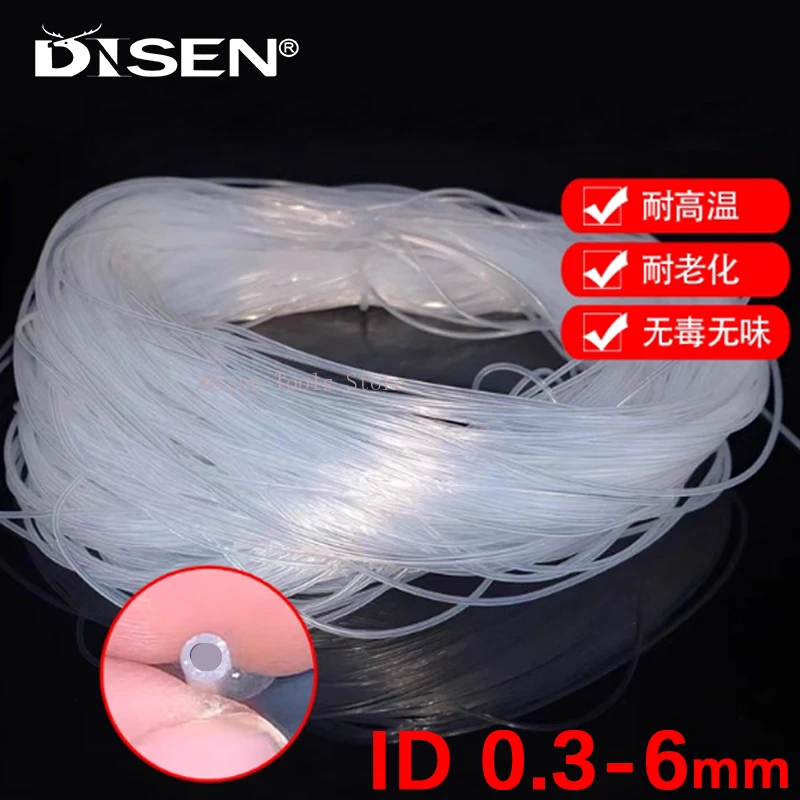 

ID 0,3 мм ~ 6 мм Прозрачная капиллярная силиконовая трубка Термостойкий микрошланг Труба для переноса жидкости