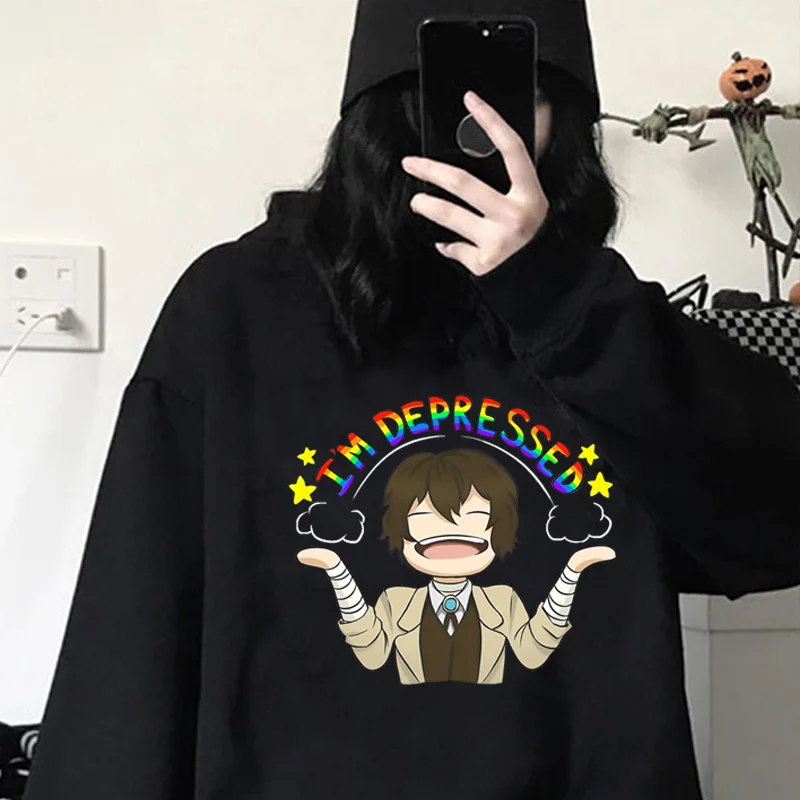

bungou stray dogs hoodies female printed 2022 Korea printed women hoddies anime