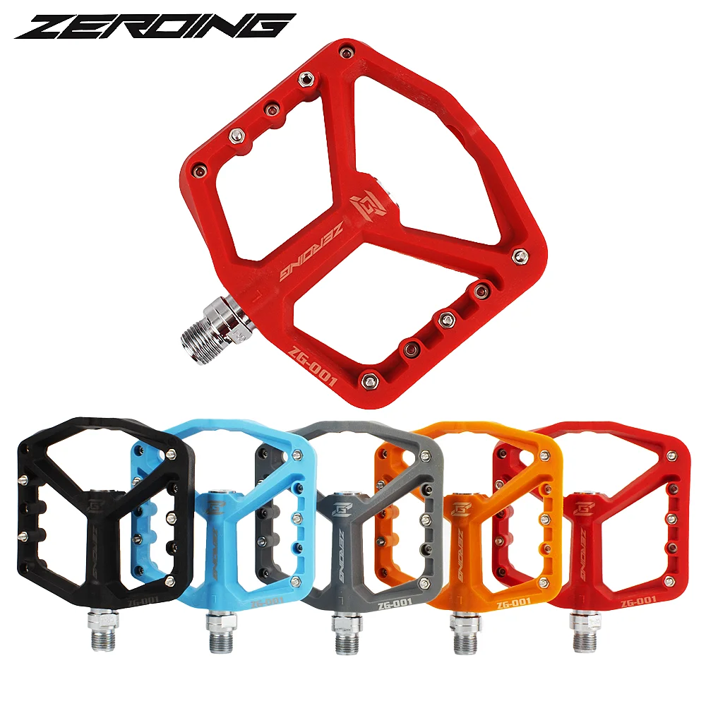 

ZEROING Ultralight Seal Bearings Bicycle Bike Pedals Cycling Nylon Road bmx Mtb Pedals Flat Platform Bicycle Parts Accessories