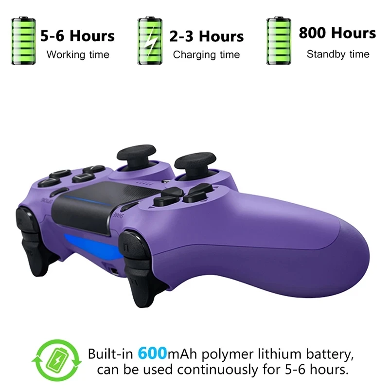 Фото Беспроводной контроллер для PS4, Bluetooth-контроллер подходит для PS4/Slim/Pro геймпад для PS4, 6-осевой джойстик для PS3/ПК/Windows 7/8/9 №4