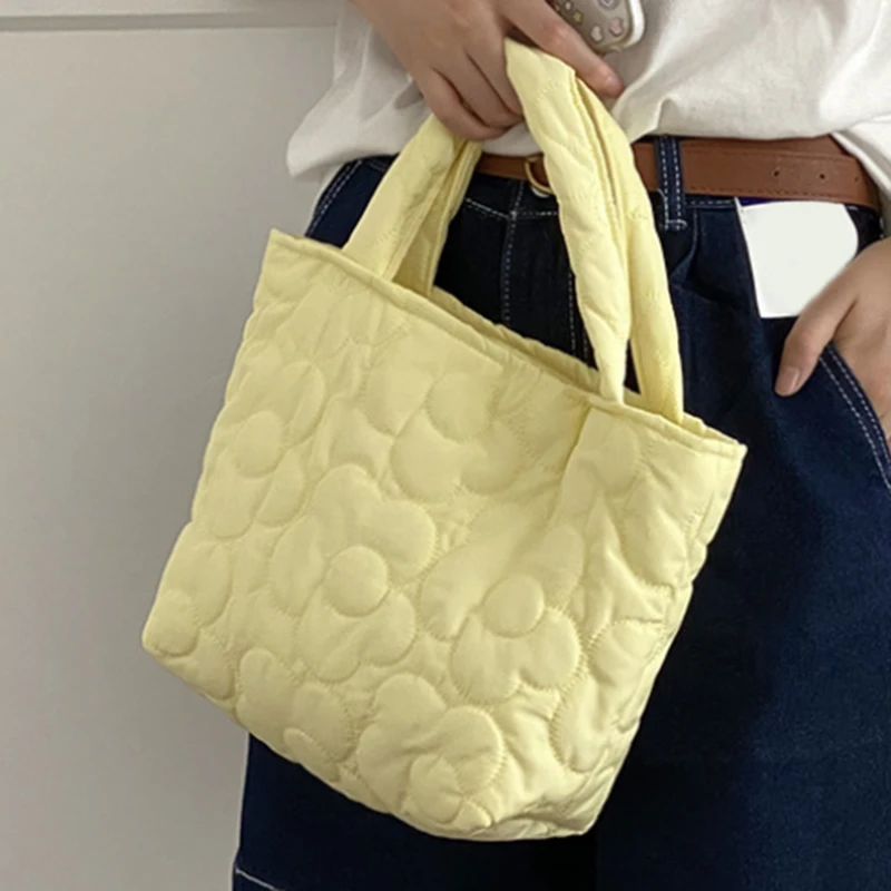 2022 Shopping Bags Durable Travel Storage Sweet Embroidered Flowers Reusable Women Portable Lunch Bag Handbags Organizer Pouch |