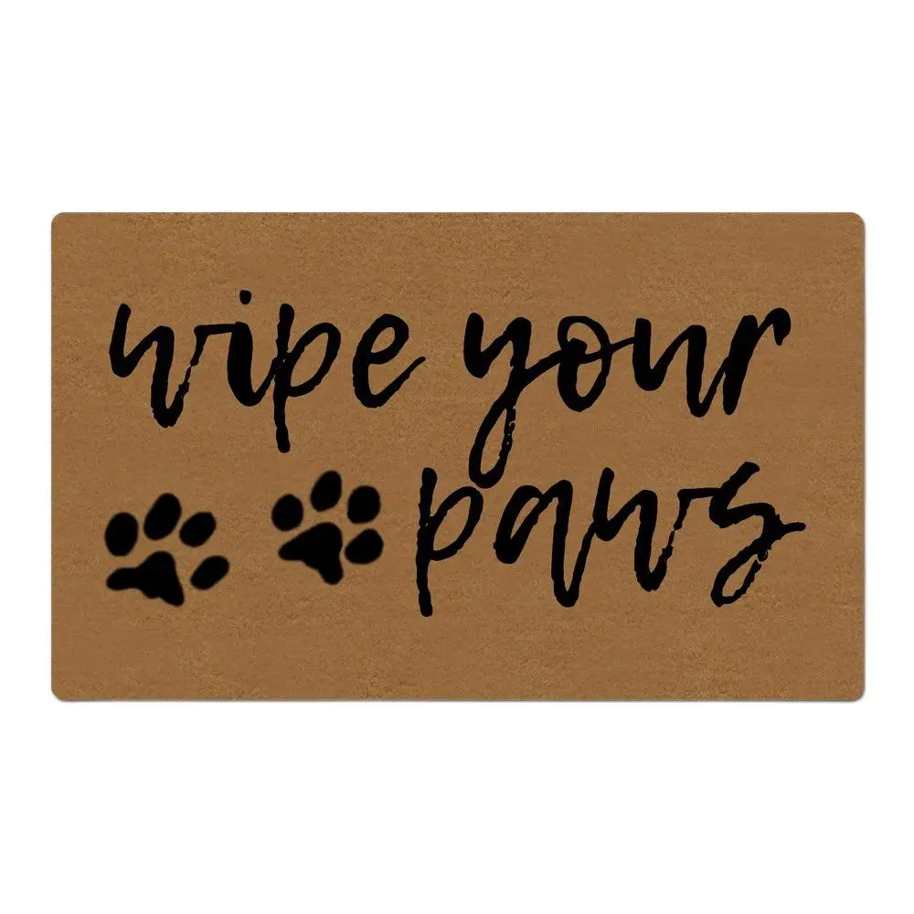 

Wipe Your Paws - woven outdoor mat design doormat for entrance door Funny Front indoor rug mat non slip 18 x 30 door mat
