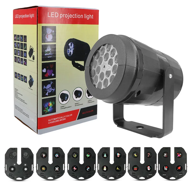 Светильник ный прожектор в виде снежинок светодиодный сценисветильник