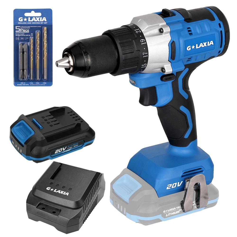 

Galaxia 2 Speed Cordless Drill Impact Cordless Drill 20V Electric Impact 2 Speed Cordless Drill