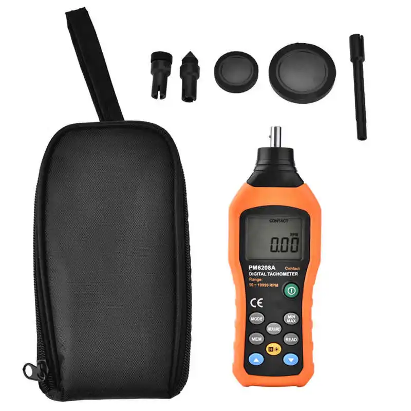

PM6208A Contact-Type Digital Tachometer Meter Motor Speed Gauge Tester Wind Speed Measurement Tools