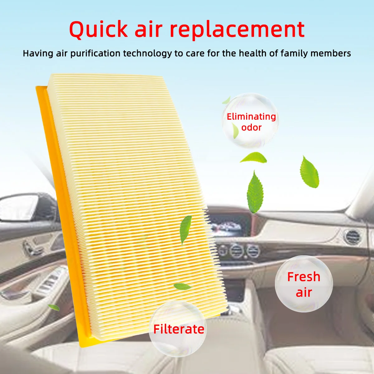 Воздушный фильтр двигателя Calm Carbon Fiilter для салона Ford Explorer Gas 2011-2022 CA10242 7T4Z-9601-A