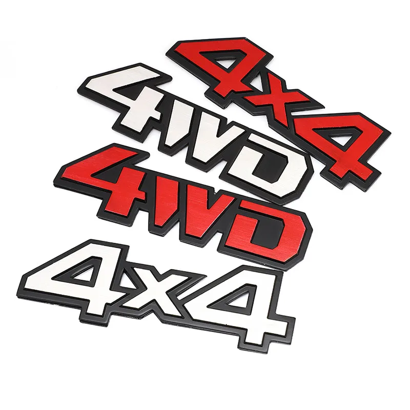 

3D Metal 4WD 4x4 Car Fender Rear Trunk Emblem Badge Sticker Decals for VW Toyota Honda Mazda Ford BENZ Audi BMW Buick Opel GMC