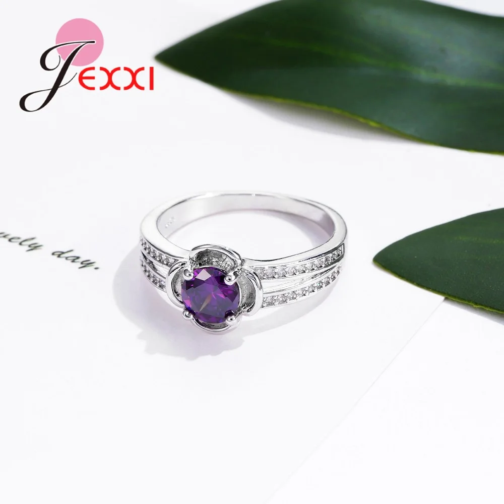 Женское кольцо в форме цветка One Love из стерлингового серебра 925 пробы с