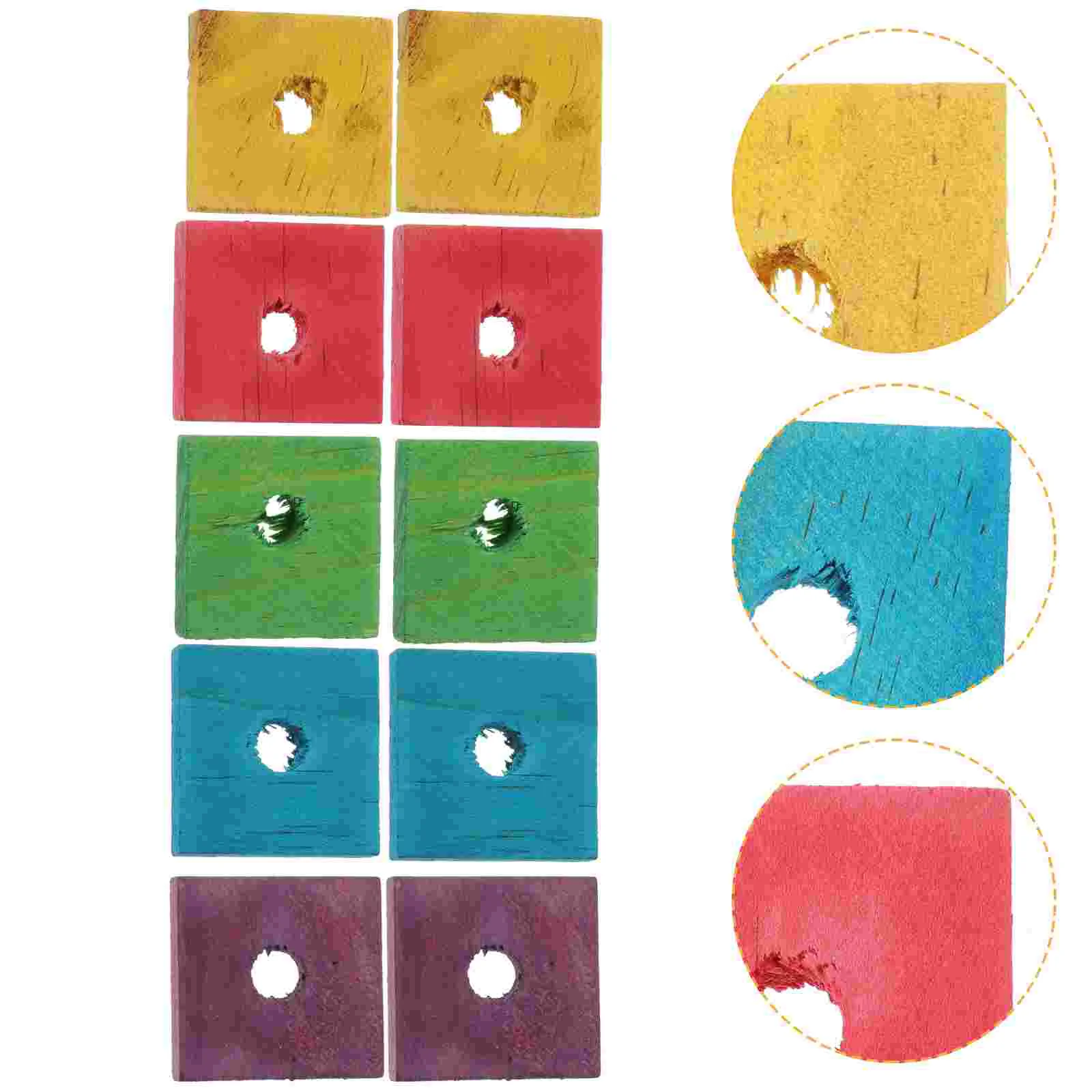 

50 Pieces Educational Parrot Wood Clip Toy Funny Bird DIY Playing Toy Parrot Bite Toy (Mixed Color)