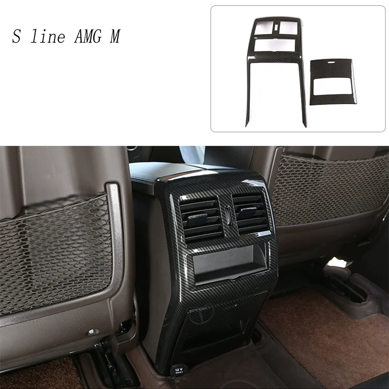 

Стайлинг автомобиля, мультимедийная рамка для кнопок из углеродного волокна, крышка панели для Mercedes Benz ML X166 GLE W166 GLS GL 2013-2019, аксессуары