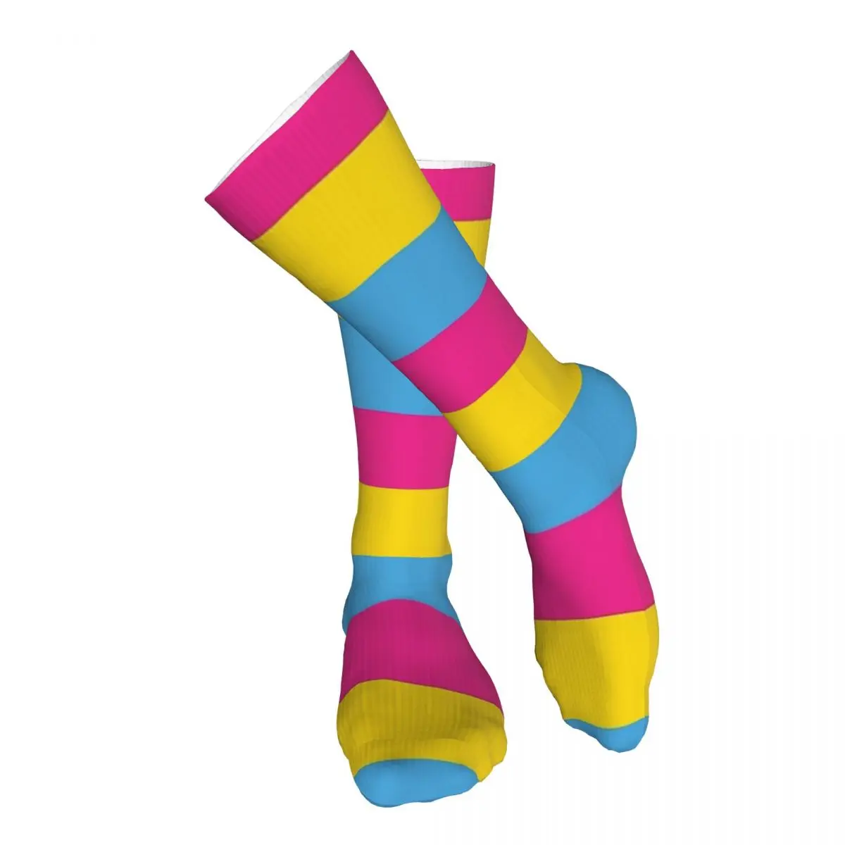 

Pansexual Pride Flag Adult Stockings Moisture absorbent For Daily Matching Thigh High Socks All Seasons