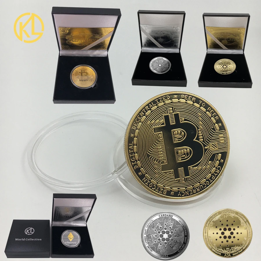 

36 дизайнов Биткоин BTC /Dash/Ada/криптоэфириевый эфир/Коллекция памятных невалютных монет DeogeCoin с красивой подарочной коробкой