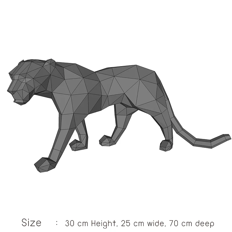 3D бумажная модель Пантеры 70 см леопард для ползания домашний декор украшение