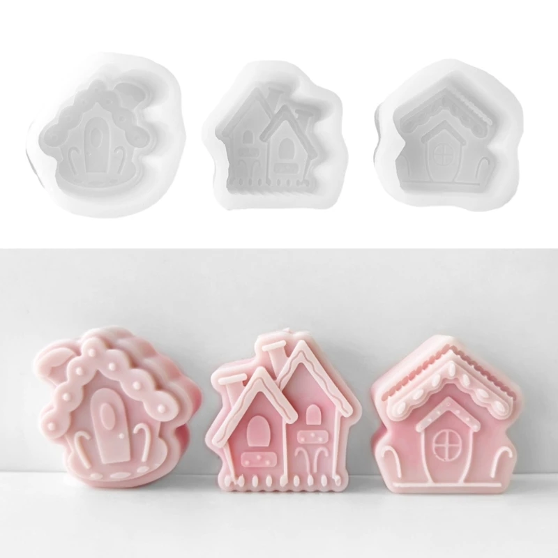 

Cartoon House Silicone Mold for Candle Ornaments Mould Handicraft Making Tool