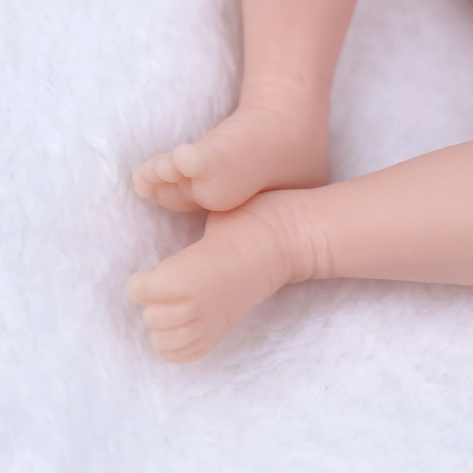 Миниатюрная Спящая 6-дюймовая Неокрашенная силиконовая мини-кукла для маленьких