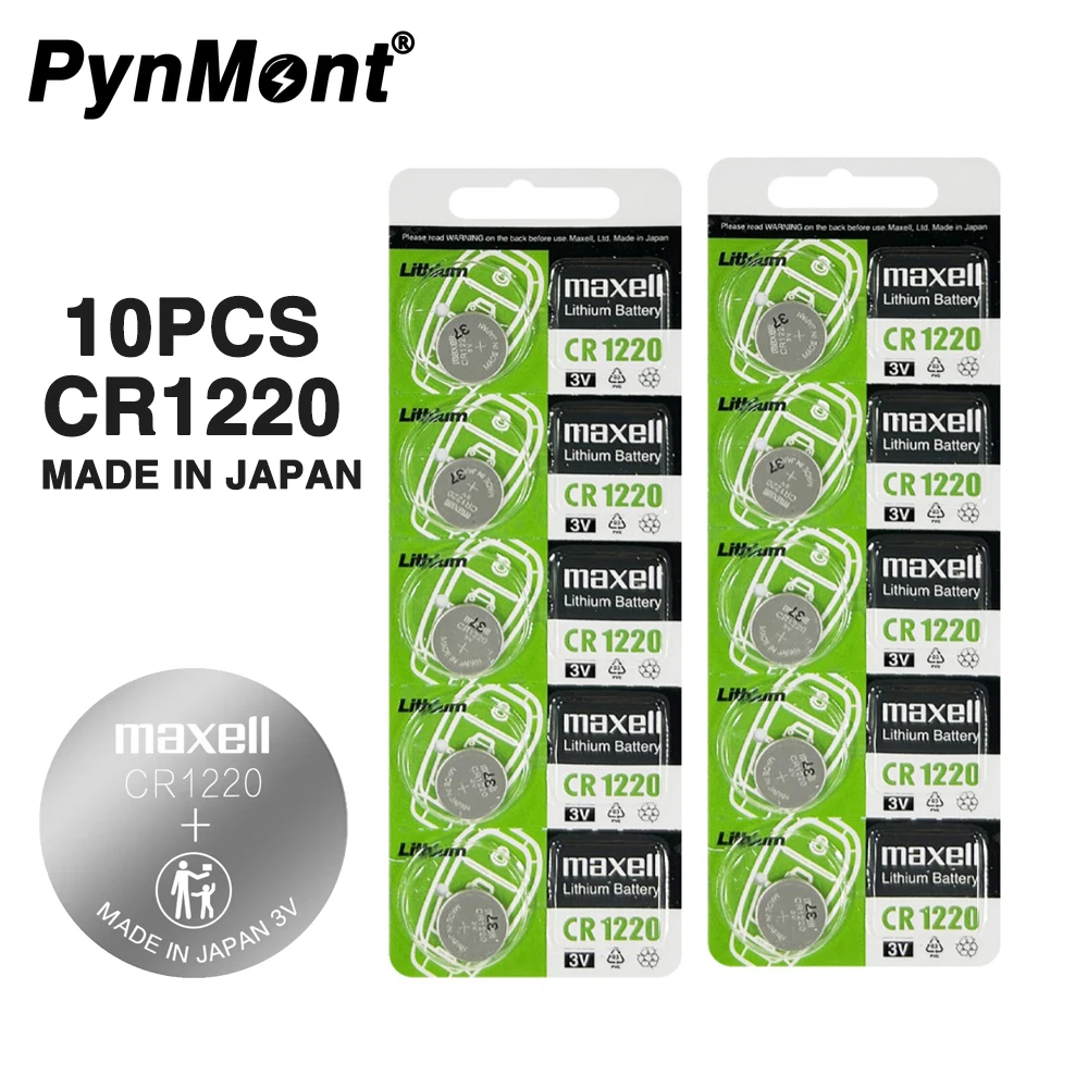 Литиевая батарейка MaxeII CR1220 3 В 10 шт