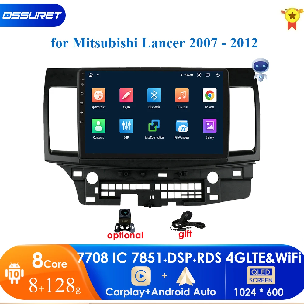 

4G 64G autoradio 2 din Android10 4G LTE Car Radio Multimedia Video Player for Mitsubishi Lancer 2007-2017 WiFi BT carplay Stereo