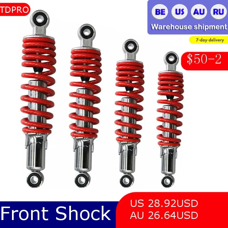 400LBS Front Shock Suspension Absorber 25/26/27/29cm for Motorcycle 50cc 70 90 110 125cc Dirt Pit Bike ATV Go Kart not hydraulic