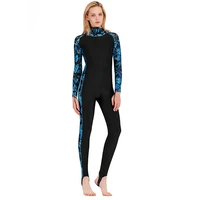 fashion womens one piece sunscreen long sleeve surfing suit slimming and quick drying swim snorkeling surfing suit upf 50