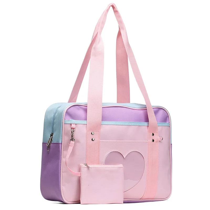 Kawaii Ita Bag Japanese School Bag Cute Tote Bag Large Shoulder Anime Heart Purse
