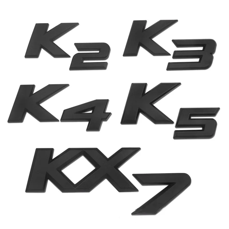 

Автомобильные наклейки K2 K3 K4 K5 KX7 с буквенным номером, аксессуары для модификации кузова багажника Kia, декоративные универсальные наклейки