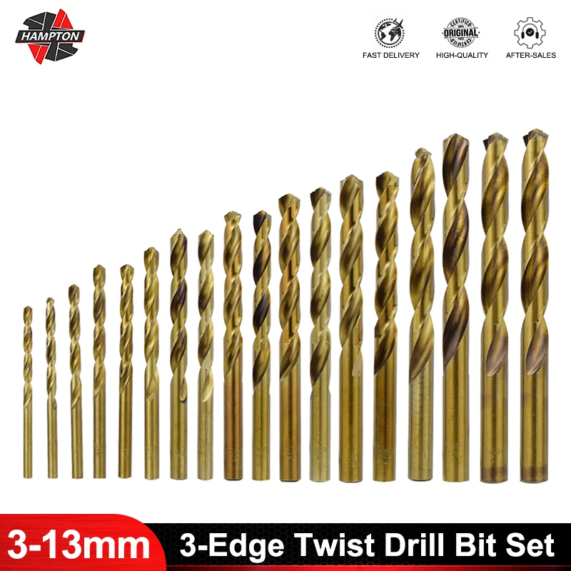 

Набор спиральных сверл HAMPTON M42 3 кромки