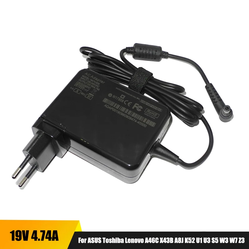 Зарядное устройство для ноутбуков ASUS Toshiba Lenovo A46C X43B A8J K52 U1 U3 S5 W3 W7 Z3