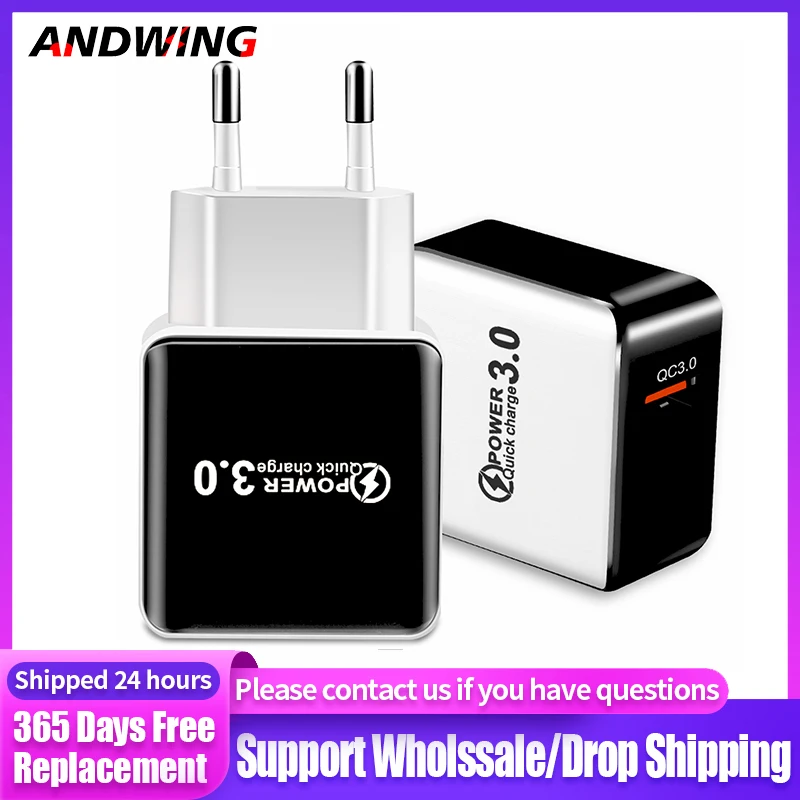 

ANDWING QC3.0 PD 18w Fast Charger Type-c Charging Head for Apple Android Applied Fast Charge Protocols Intelligent Charge Gan