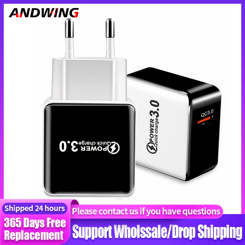 ANDWING QC3.0 PD 18 Вт быстрое зарядное устройство Type-c зарядная головка для Apple Android