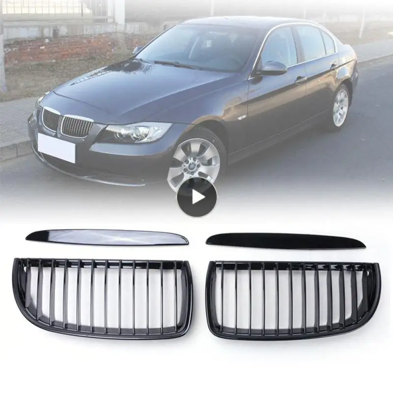 

Car Front Bumper Grill Pair Replacement Front Kidney Grille Grill Glossy Black For BMW E90 3-Series Sedan Wagon 4D 05-08