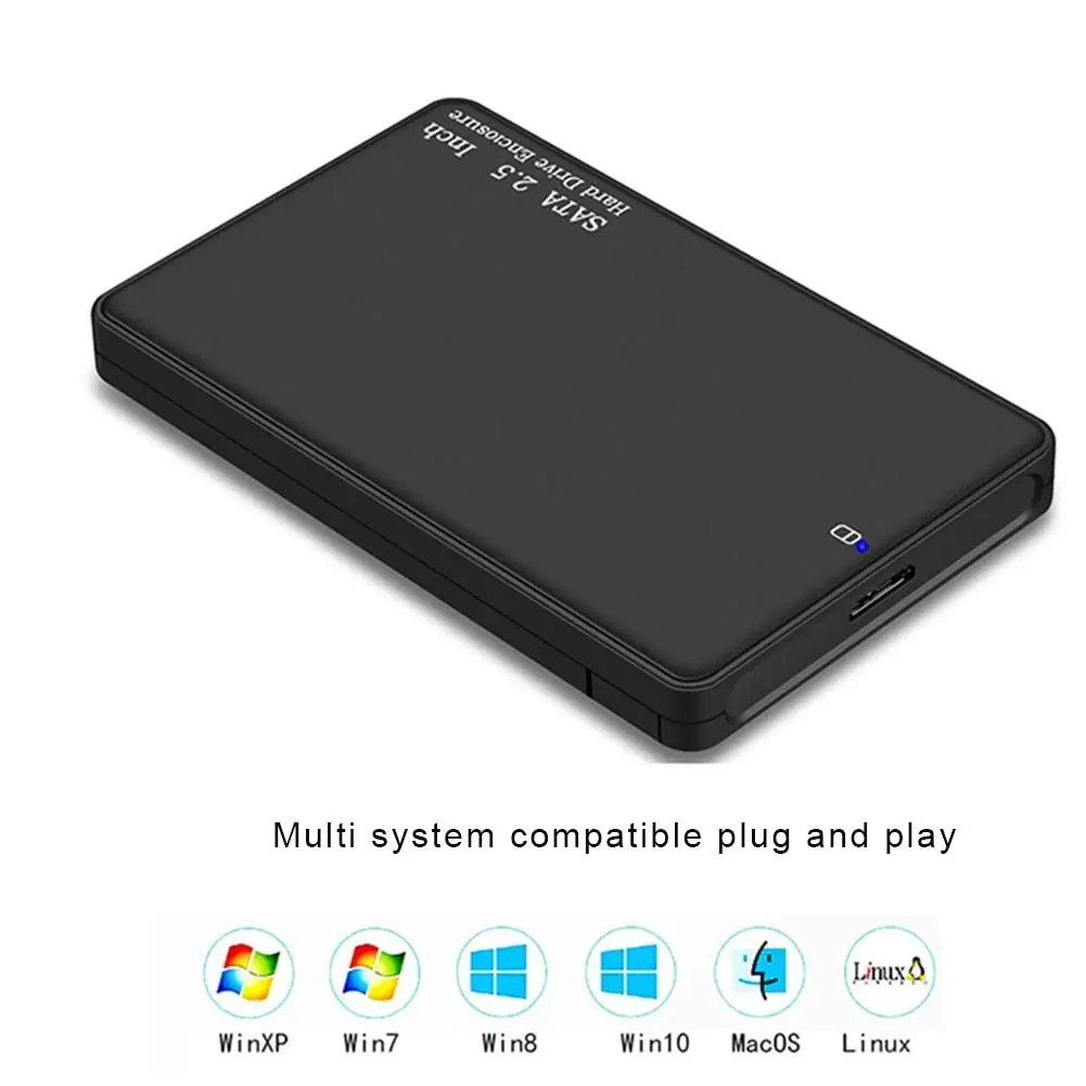 

2.5 inch USB3.0 Hard Disk Box Enclosure 5Gbps SATA HDD SSD Mobile External Case for Notebook Desktop PC